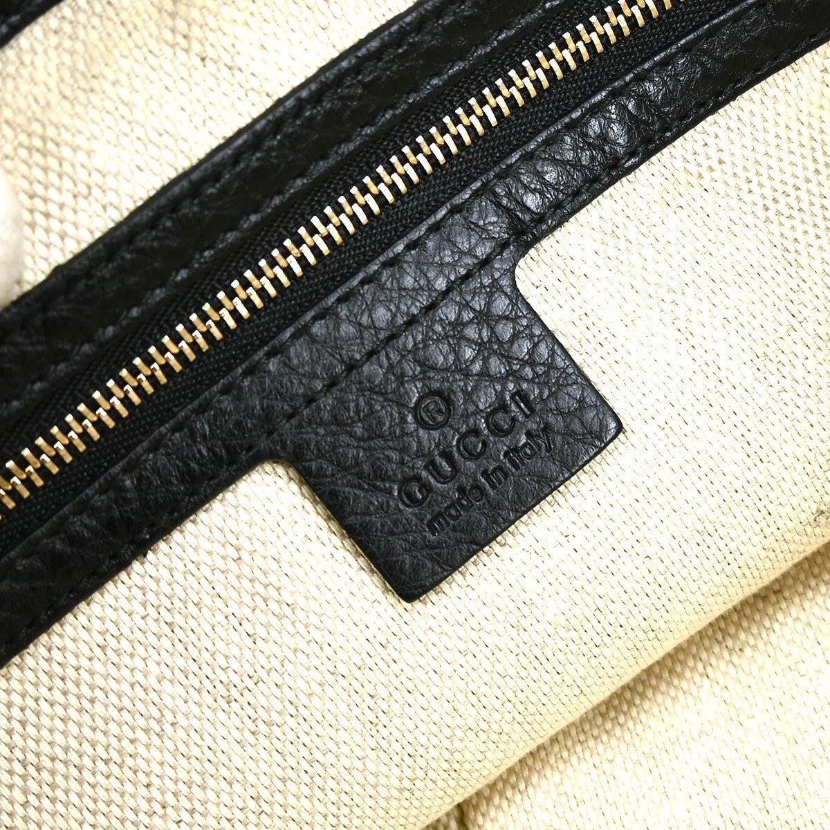 Gucci Soho Messenger Bag Leather, BLACK, LEATHER, Shoulder bag