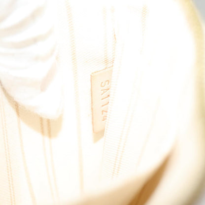 Louis Vuitton Neverfull Pochette Damier, WHITE, CANVAS, Tote bag