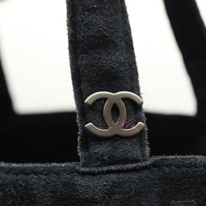 Chanel Vintage Fringe Tote Suede, NAVY, SUEDE, Tote bag