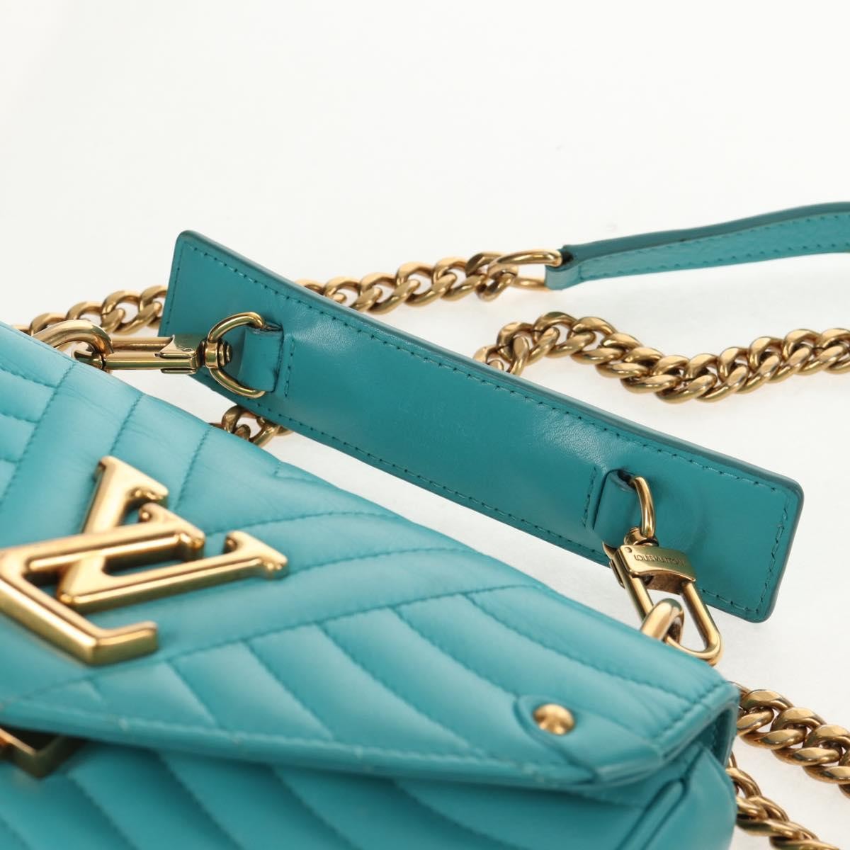 Louis Vuitton New Wave Chain Bag Quilted Leather, Blue, Leather, Shoulder Bag