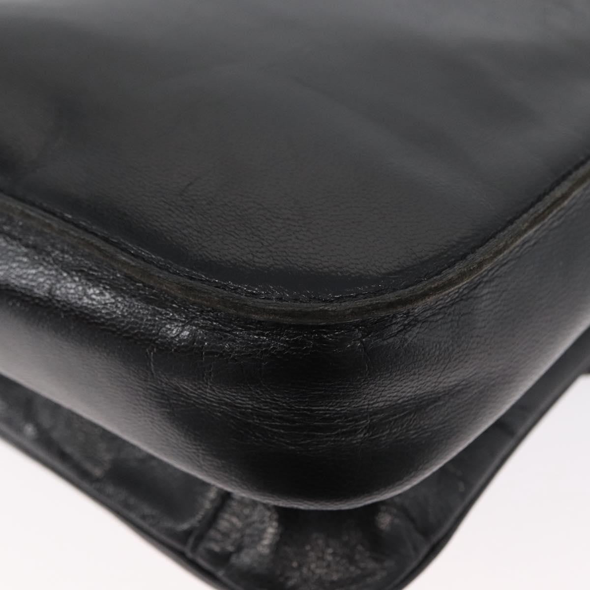 Saint Laurent Vintage Shoulder Bag Leather, BLACK, LEATHER, Shoulder bag