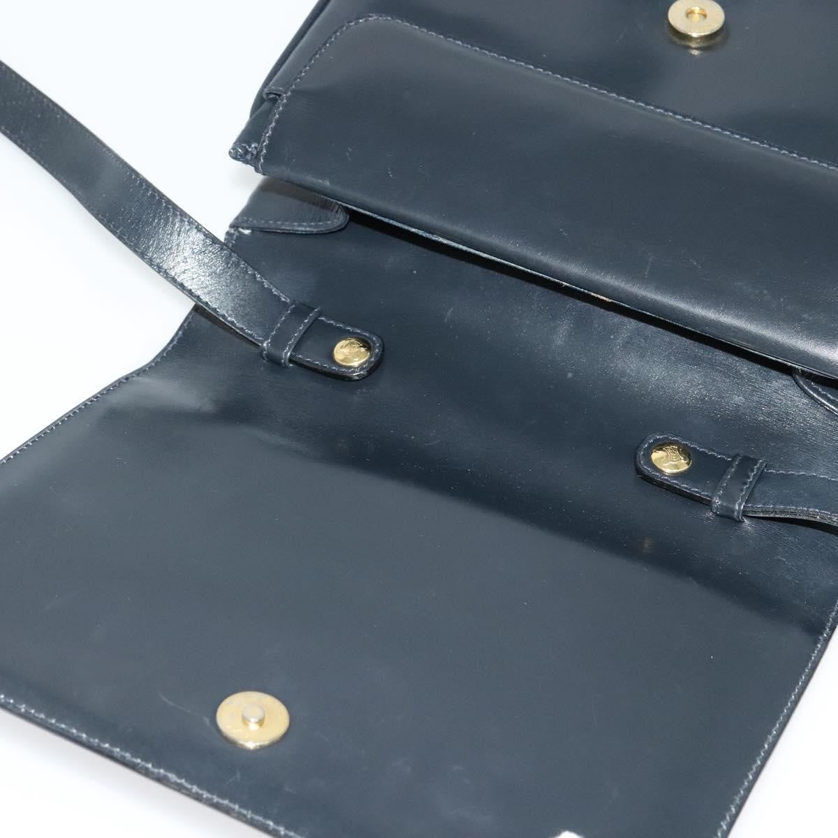 Celine Horse Carriage Shoulder bag Leather, NAVY, LEATHER, Shoulder bag