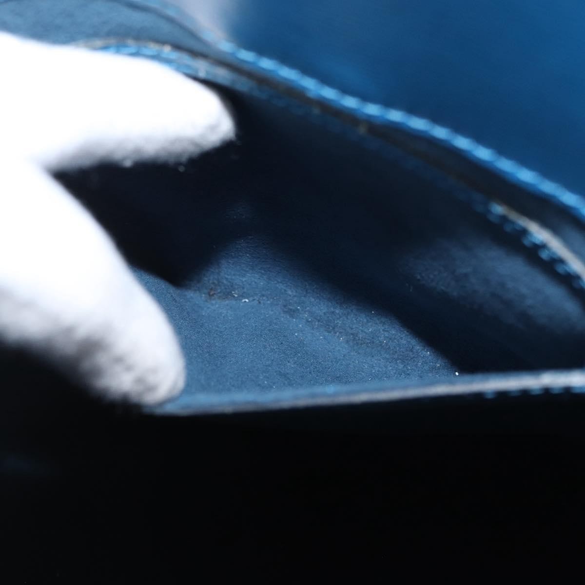 Louis Vuitton Cluny Shoulder Bag Epi Leather, BLUE, LEATHER, Shoulder bag