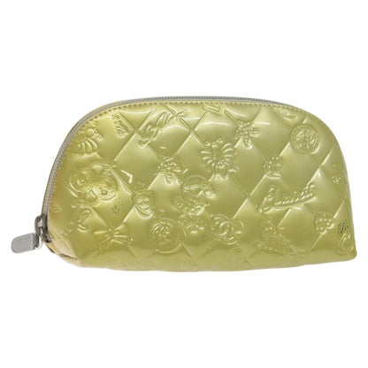 Chanel Vintage Toiletry Pouch Patent leather, Silver, Other, Clutch