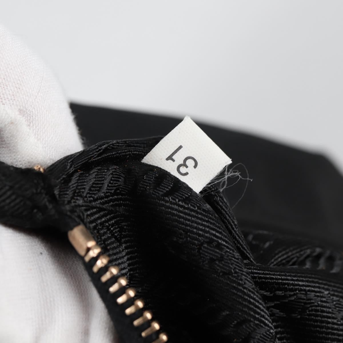 Prada Double Chain Hobo Nylon, BLACK, NYLON, Shoulder bag