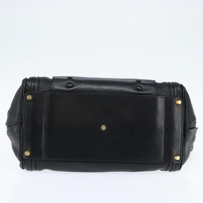 Chloe Alice Satchel Leather, BLACK, LEATHER, Handbag