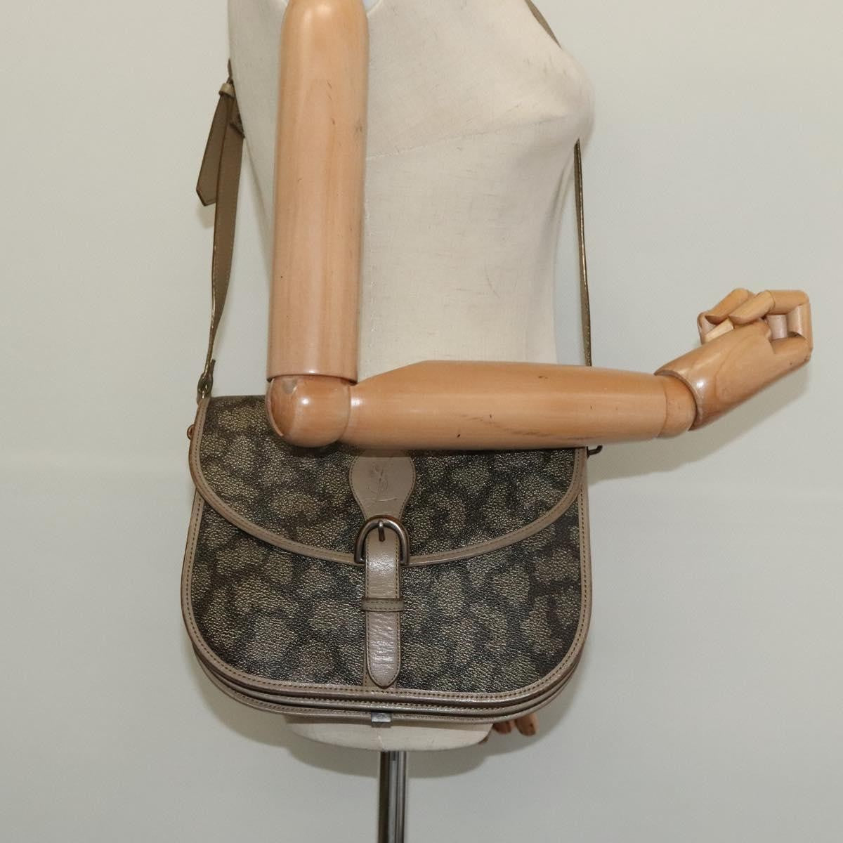 Saint Laurent Buckle Flap Crossbody Bag Canvas, BEIGE, CANVAS, Shoulder bag