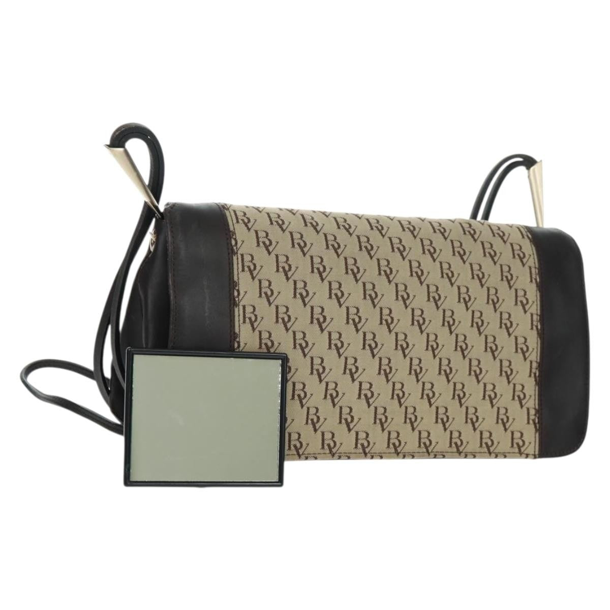 Bottega Veneta Vintage Flap Shoulder Bag Canvas, BEIGE, CANVAS, Shoulder bag