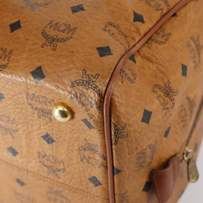 MCM Vicetos travel bag logogram boston, BROWN, CANVAS, Travel bag