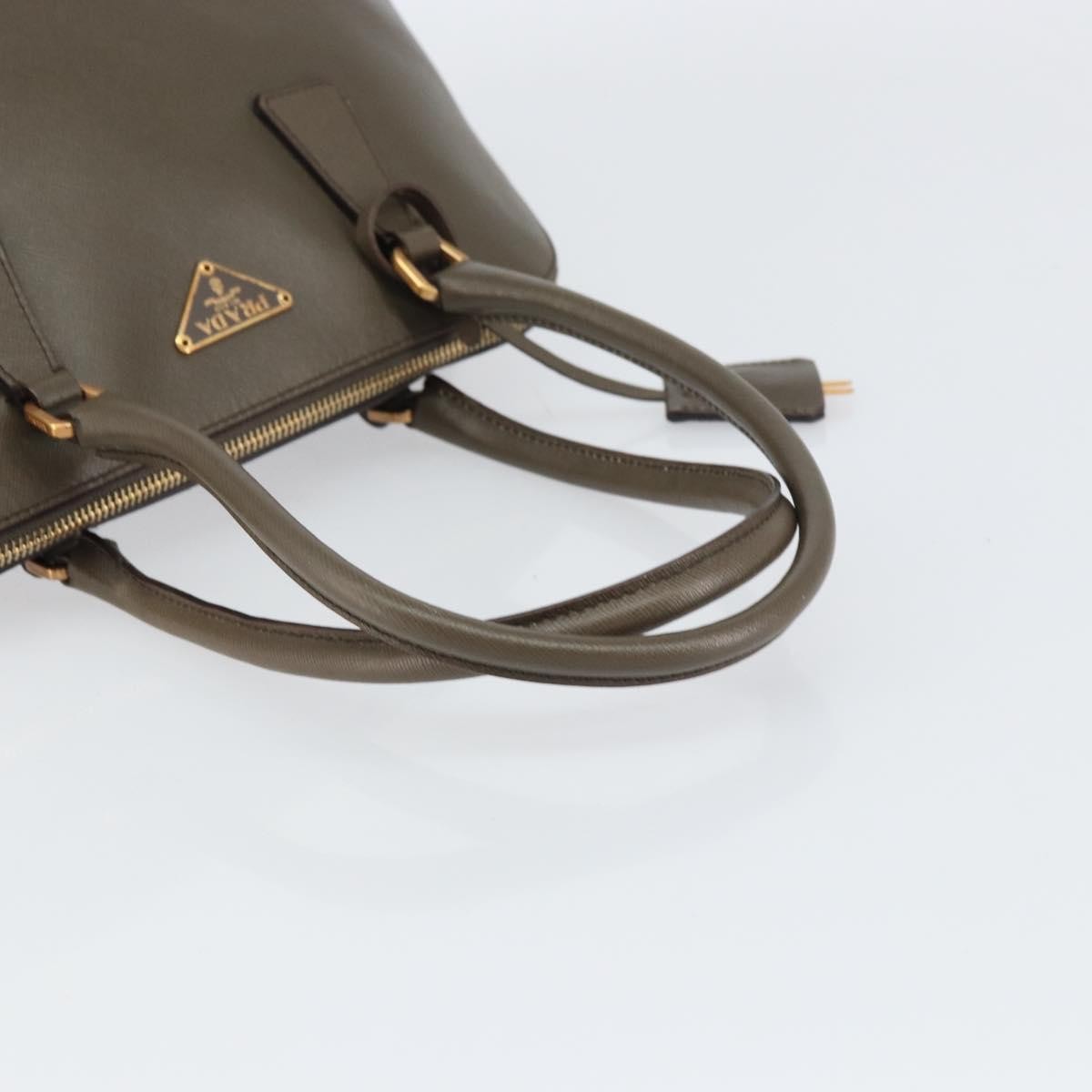 Prada Promenade Bag Saffiano Leather, BROWN, LEATHER, Handbag