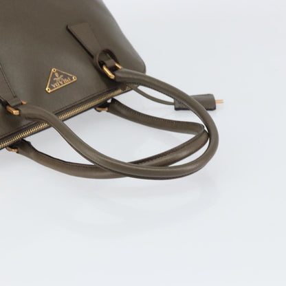 Prada Promenade Bag Saffiano Leather, BROWN, LEATHER, Handbag