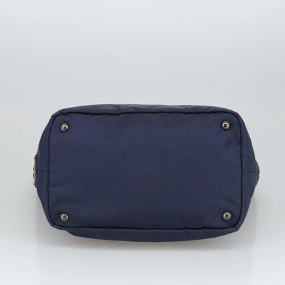 Prada Convertible Double Tote Tessuto, Navy, Nylon, Tote Bag