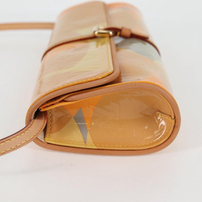 Louis Vuitton Fleurs Pochette Printed Monogram Vernis, YELLOW, PATENT_LEATHER, Shoulder bag