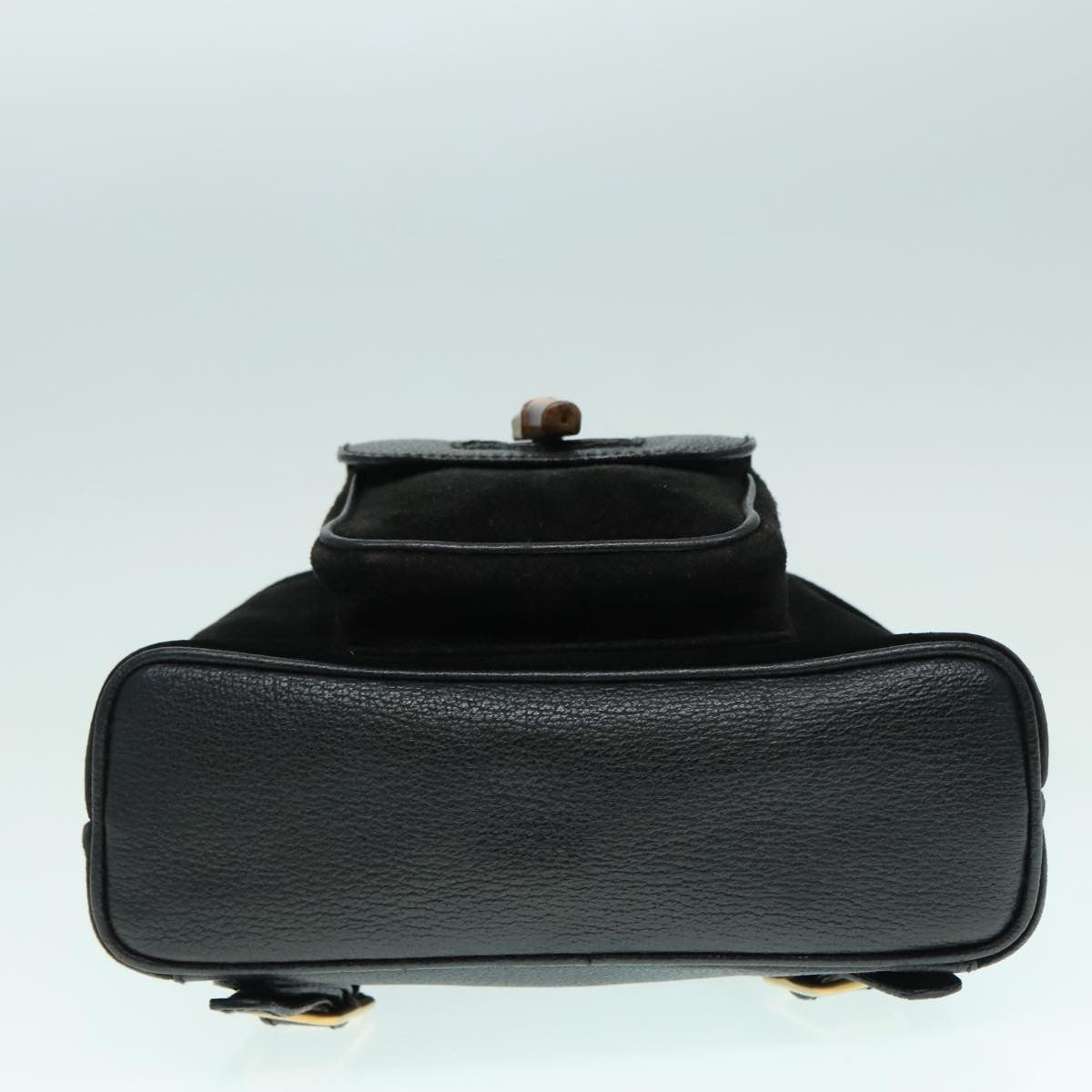 Gucci Gucci bamboo backpack daim, Black, Suede, Backpack