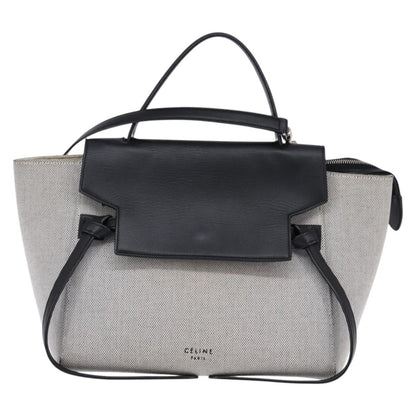 Celine Belt Bag Textured Leather, GRAY, LEATHER, Handbag