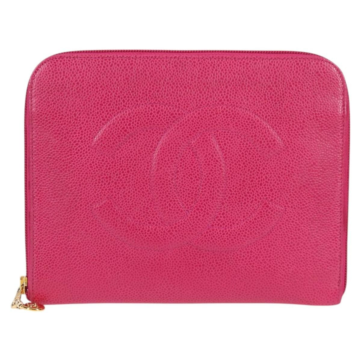 Chanel Vintage Clutch Bag Quilted Leather, PINK, LEATHER, Clutche & pouche
