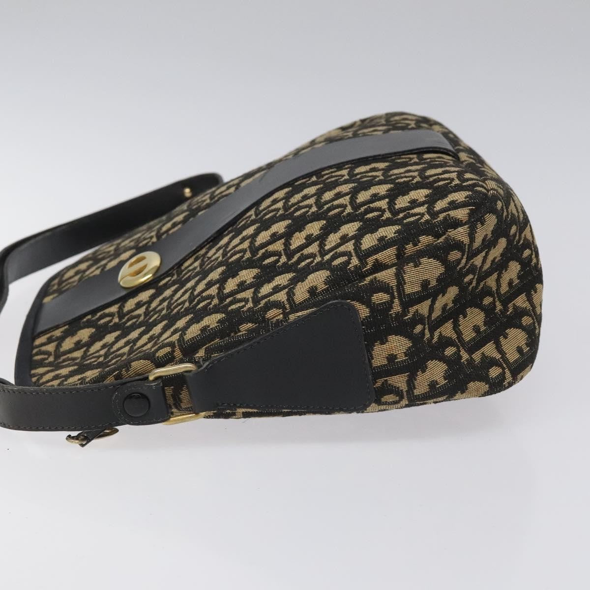 Christian Dior Vintage Trotter Shoulder Bag Canvas, BLACK, CANVAS, Shoulder bag