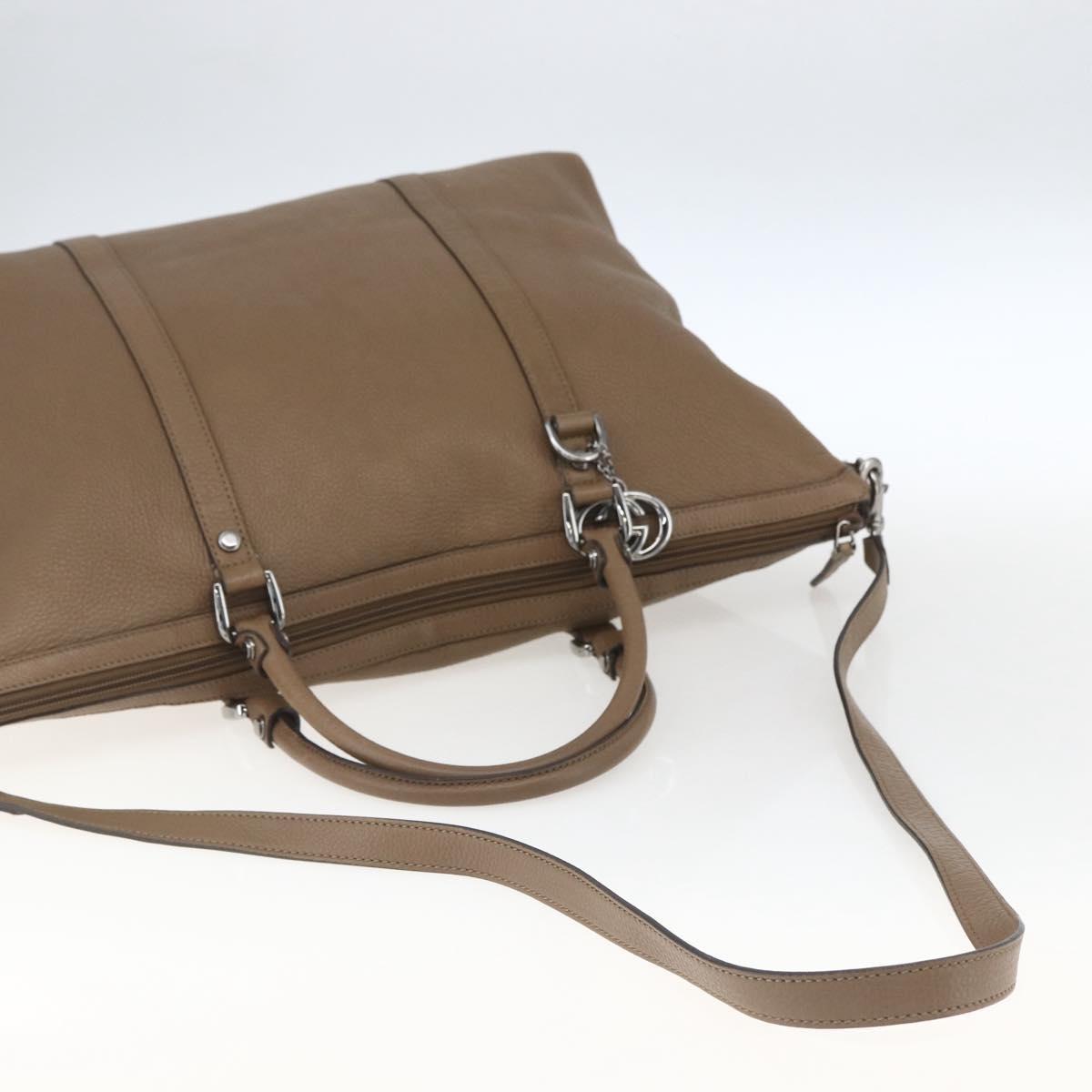 Gucci Vintage tote Leather, BROWN, LEATHER, Tote bag
