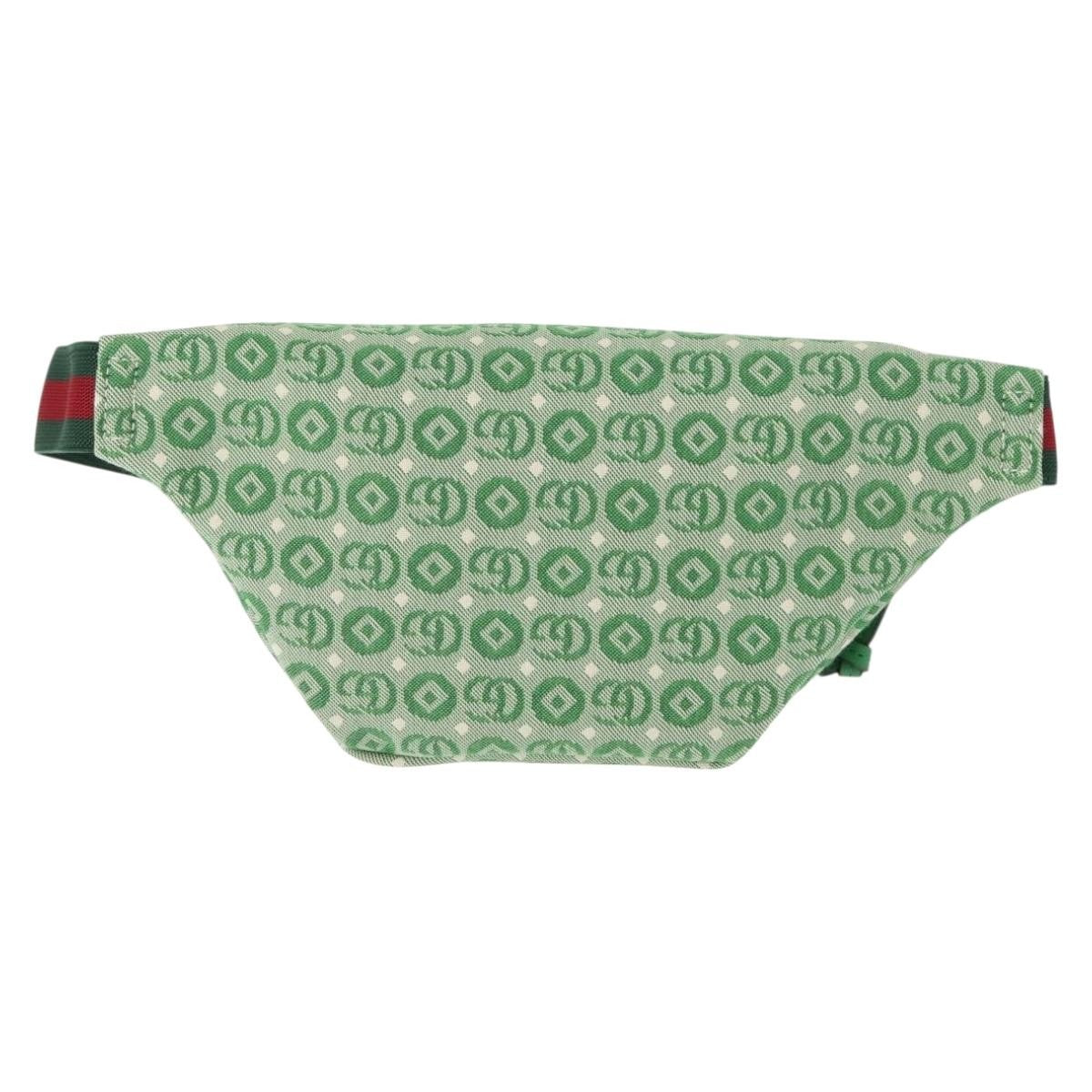 Gucci Waist Pouch Belt Bag GG Canvas, GREEN, CANVAS, Clutche & pouche
