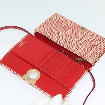 Salvatore Ferragamo Gancini Shoulder Bag Leather, RED, LEATHER, Shoulder bag