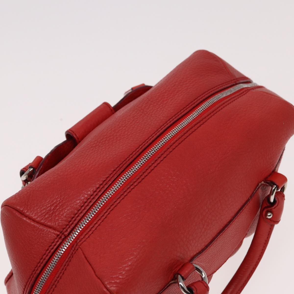 Salvatore Ferragamo Gancini Buckle Shoulder Bag Leather, RED, LEATHER, Handbag