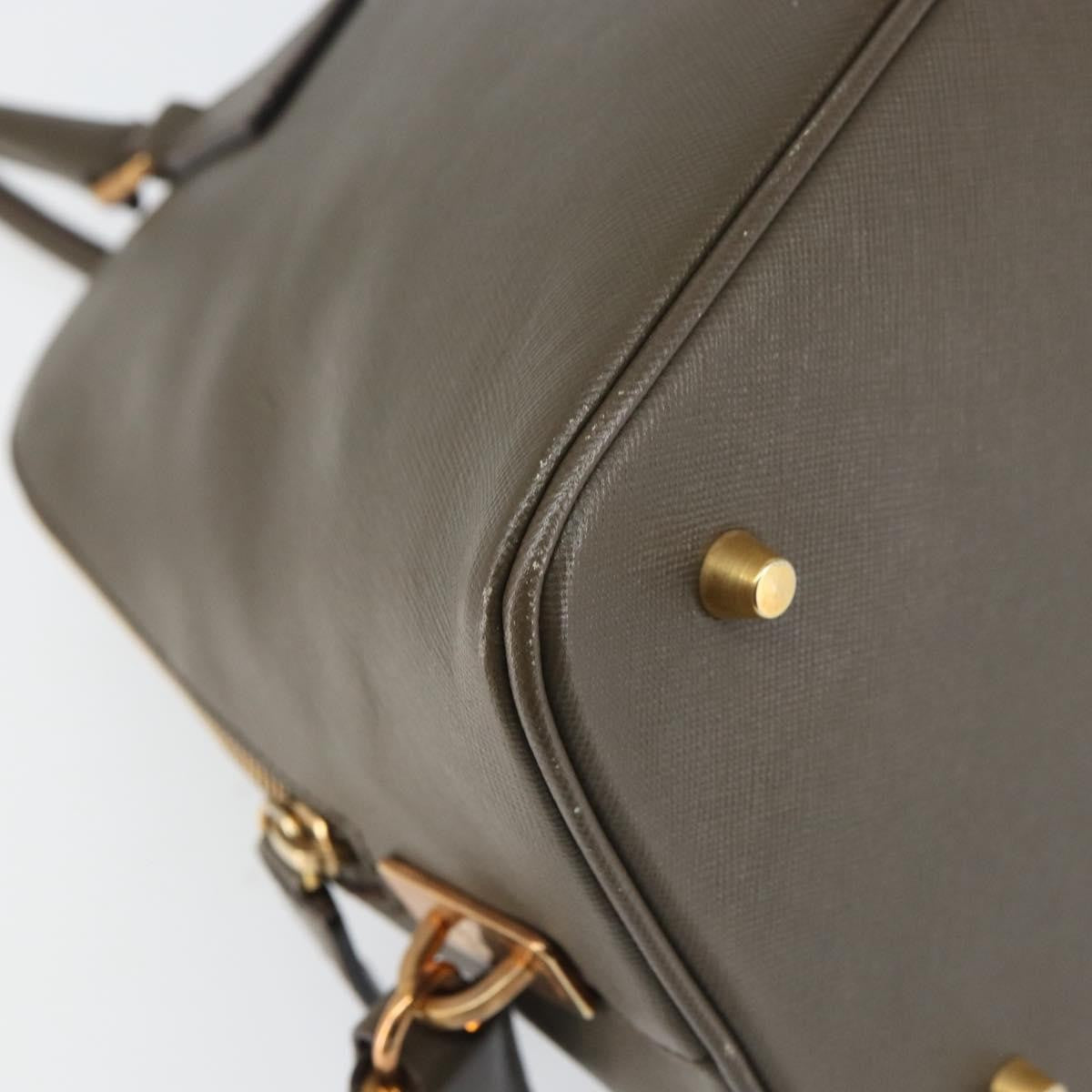 Prada Promenade Bag Saffiano Leather, BROWN, LEATHER, Handbag