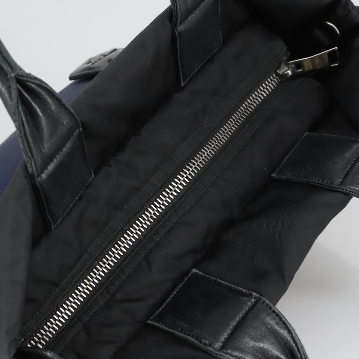 Prada Convertible Double Tote Tessuto, Navy, Nylon, Tote Bag