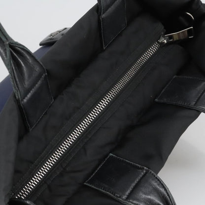 Prada Convertible Double Tote Tessuto, Navy, Nylon, Tote Bag