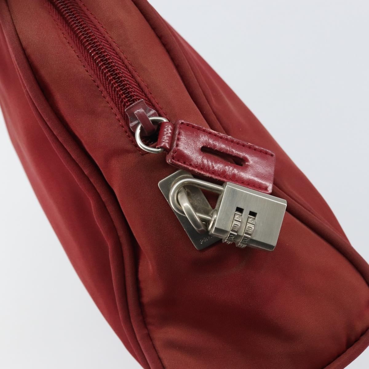 Prada Zip Around Tote Tessuto, Red, Nylon, Shoulder Bag