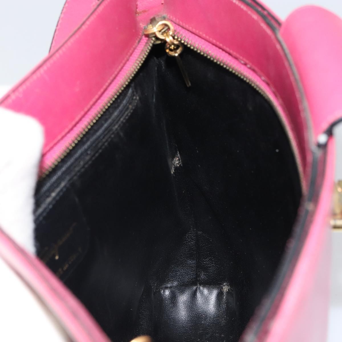 Salvatore Ferragamo Gancini Shoulder Bag Leather, PINK, LEATHER, Shoulder bag