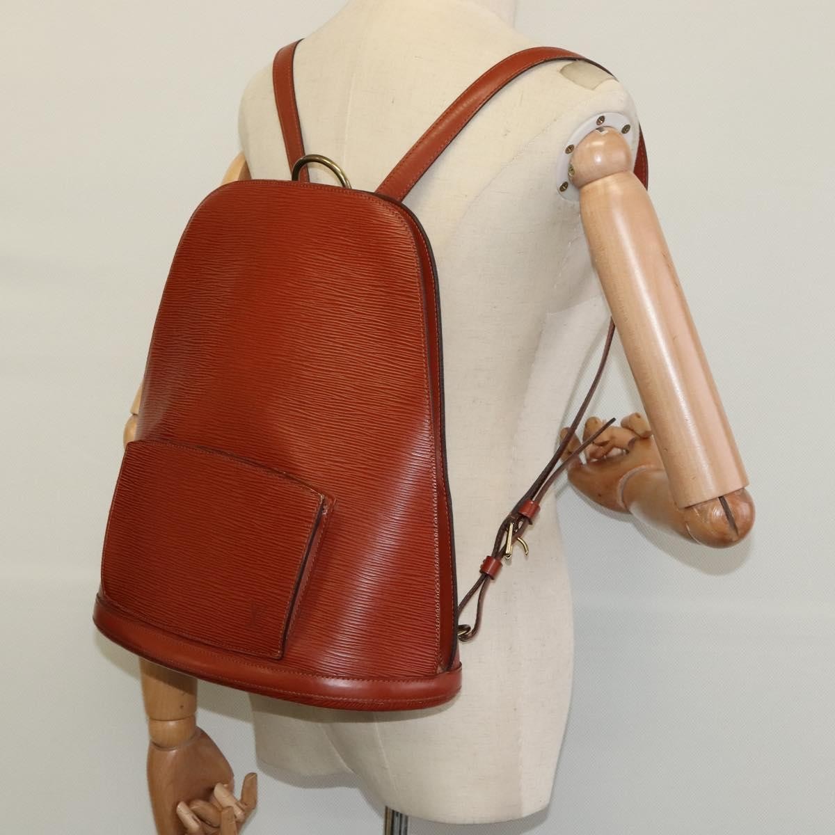 Louis Vuitton Gobelins Backpack Epi Leather, BROWN, LEATHER, Backpack