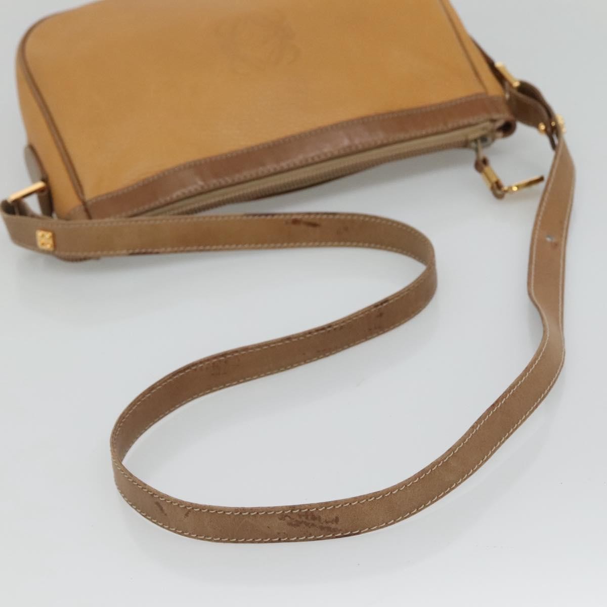 Loewe Anagram Shoulder Bag Leather, YELLOW, LEATHER, Shoulder bag