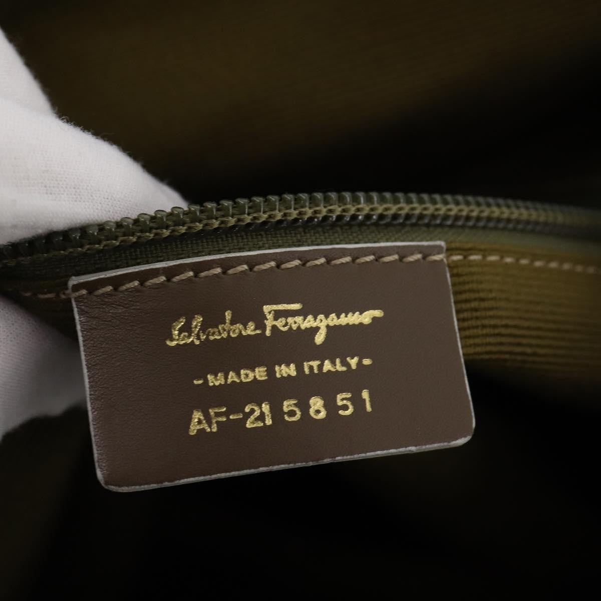 Salvatore Ferragamo Gancini Backpack Canvas, BEIGE, CANVAS, Backpack