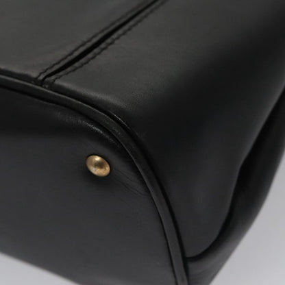 Celine Shoulder Bag Leather, BLACK, LEATHER, Shoulder bag