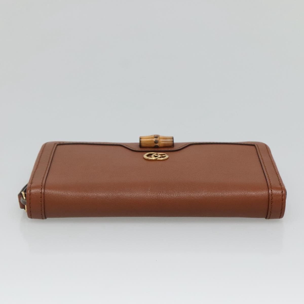 Gucci Diana Zip Around Wallet Leather, BROWN, LEATHER, Wallets