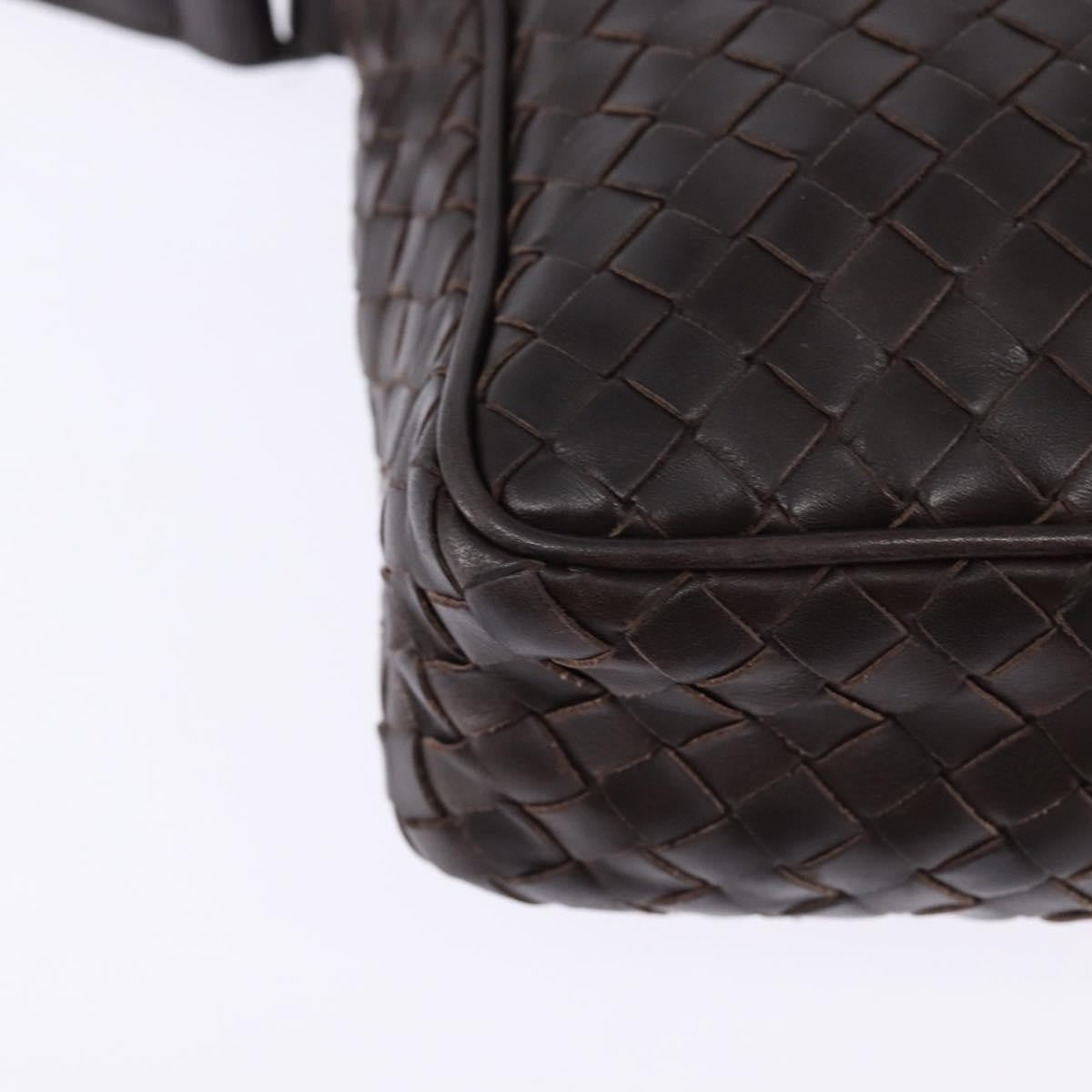 Bottega Veneta Front Pocket Messenger Bag Intrecciato Nappa, BROWN, LEATHER, Crossbody bag