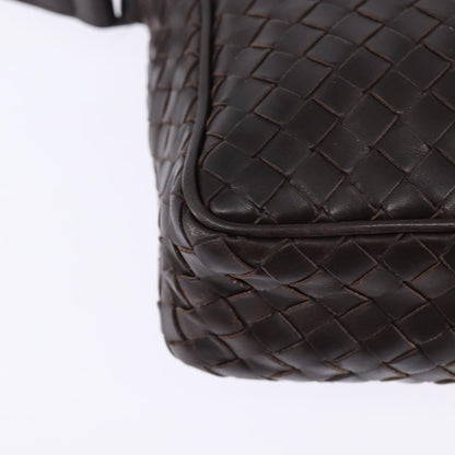 Bottega Veneta Front Pocket Messenger Bag Intrecciato Nappa, BROWN, LEATHER, Crossbody bag