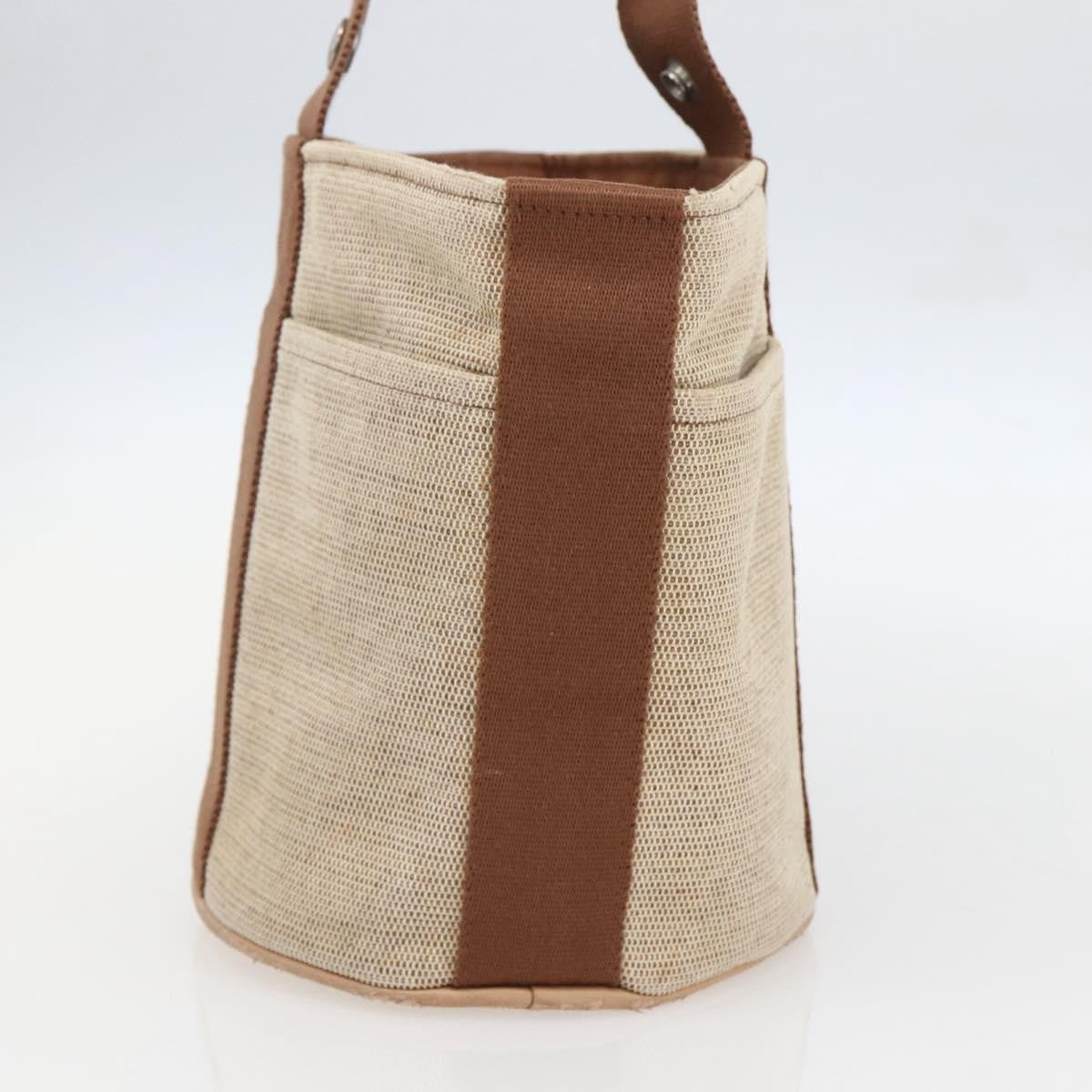 Hermes Saxo Handbag Toile, BEIGE, CANVAS, Handbag
