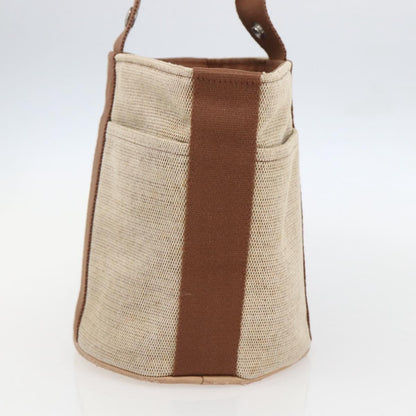 Hermes Saxo Handbag Toile, BEIGE, CANVAS, Handbag