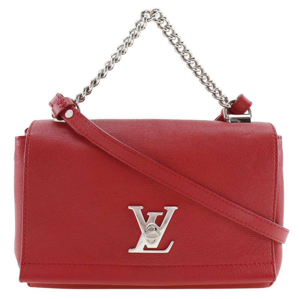 Louis Vuitton Lockme II Handbag Leather, RED, LEATHER, Shoulder bag