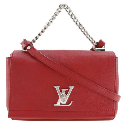 Louis Vuitton Lockme II Handbag Leather, RED, LEATHER, Shoulder bag
