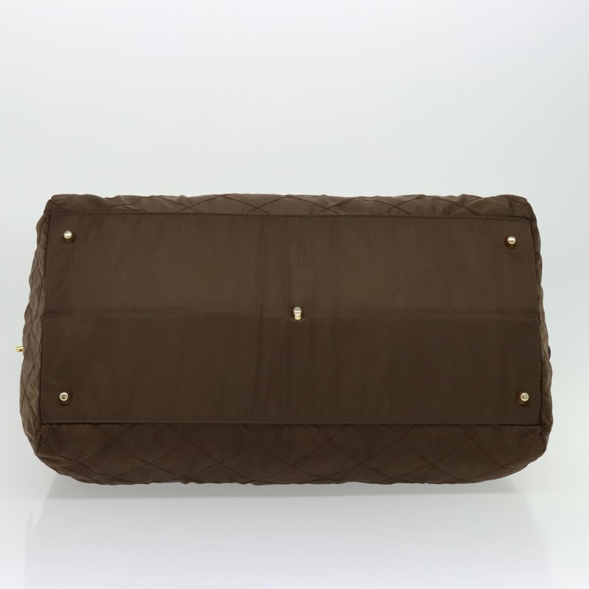 Prada Boston Bag Quilted tessuto, BROWN, NYLON, Travel bag