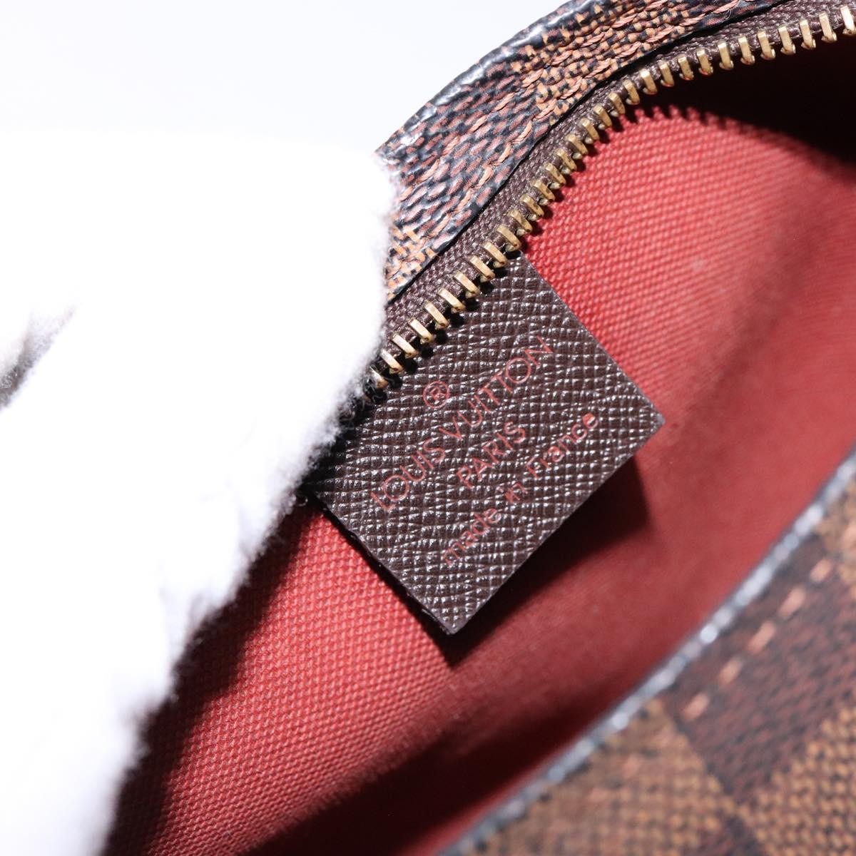 Louis Vuitton Trousse Make Up Bag Damier, BROWN, CANVAS, Clutche & pouche