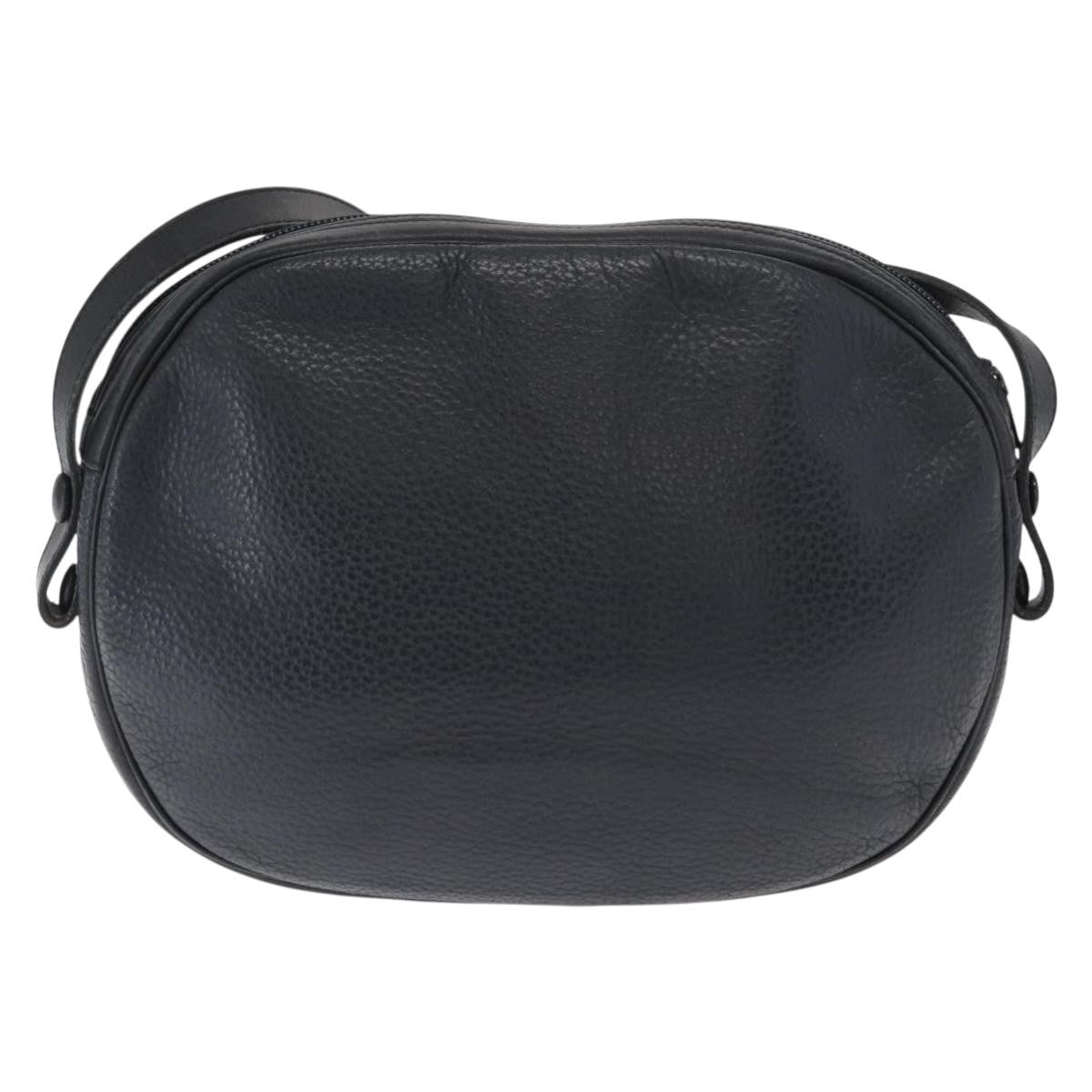 Christian Dior Vintage Shoulder Bag Leather, NAVY, LEATHER, Shoulder bag