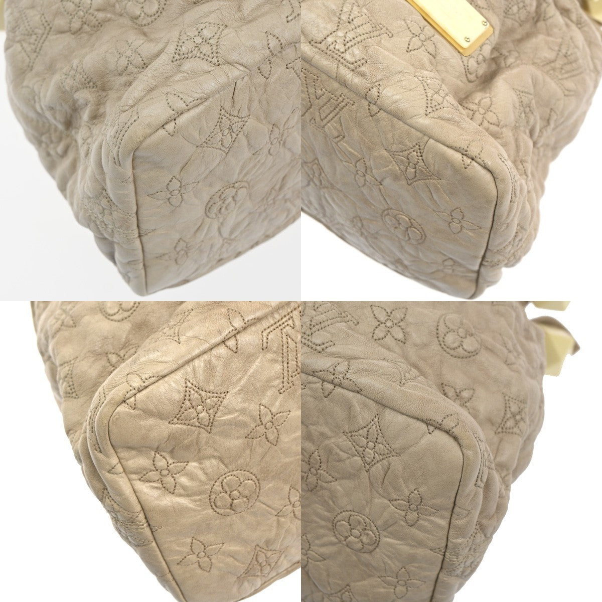 Louis Vuitton Olympe Stratus Handbag Limited Edition Monogram Lambskin, BEIGE, LEATHER, Shoulder bag