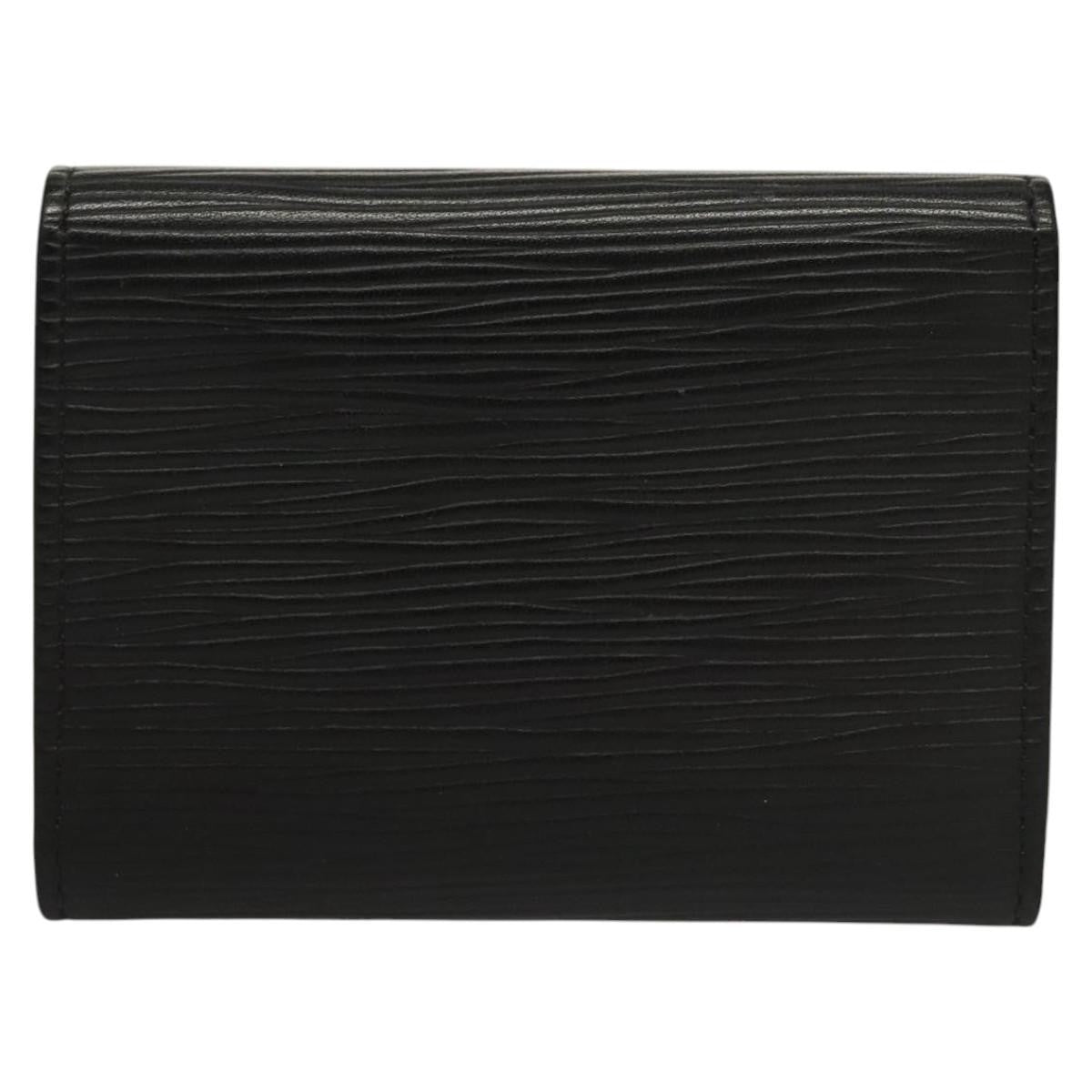 Louis Vuitton Envelope Business Card Holder Epi Leather, BLACK, LEATHER, Card Holders