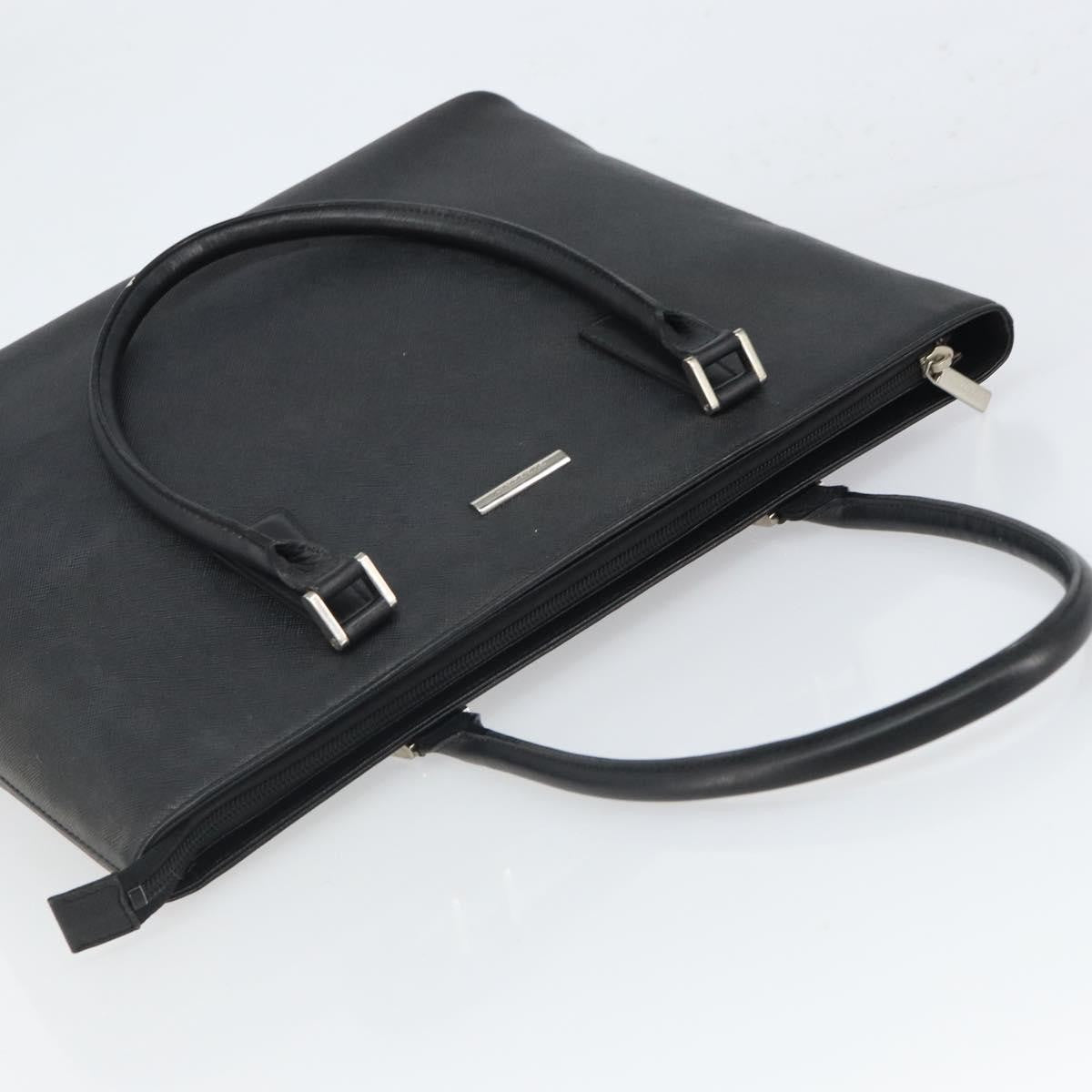 Burberry Vintage tote bag Leather, BLACK, LEATHER, Tote bag