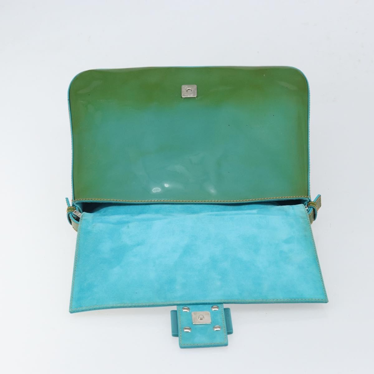 Fendi Forever Big Mama Bag Patent, GREEN, PATENT_LEATHER, Shoulder bag
