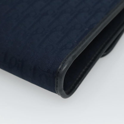 Christian Dior Vintage Trotter Shoulder Bag Canvas, NAVY, CANVAS, Shoulder bag