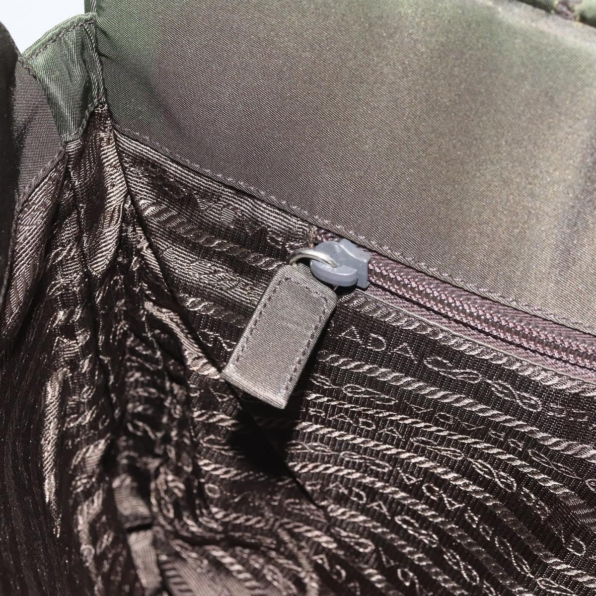 Prada Vintage Zip Handbag Tessuto, GREEN, NYLON, Handbag